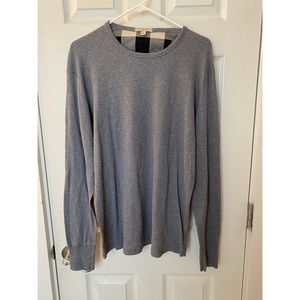 Men’s Burberry Brit Gray Long Sleeve Elbow Patch Shirt NWOT